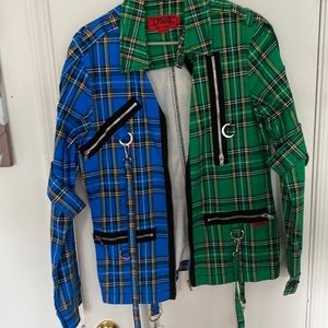 Plaid multi color jacket